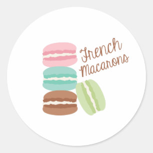 Sticker Rond Macarons français