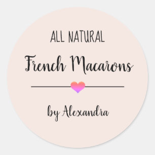 Sticker Rond Macarons français