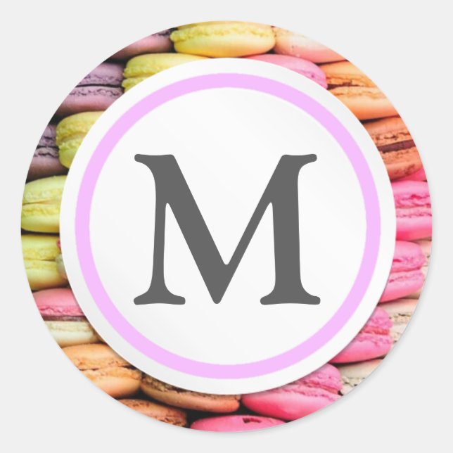 Sticker Rond Macaroons (Devant)