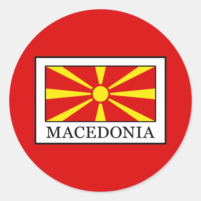Sticker Rond Macédoine (Devant)