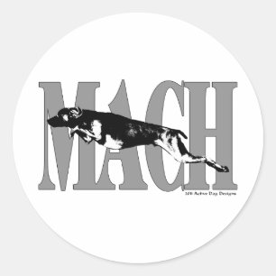Sticker Rond MACH Weimeraner