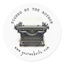 Machine à écrire vintage noire signée par l'auteur