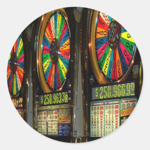 Sticker Rond Machines à sous Las Vegas