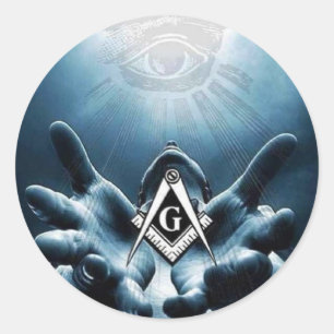 Sticker Rond Maçons libres, le trente-deuxième degré de Shri