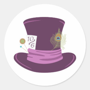 Sticker Rond Mad Hatter Casquette