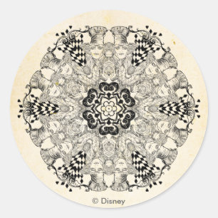 Sticker Rond Mad Hatter Kaleidoscope