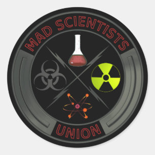Sticker Rond Mad Scientifique Union