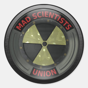 Sticker Rond Mad Scientist Union