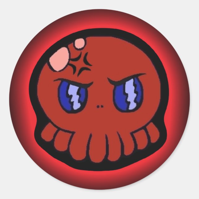 Sticker Rond Mad Tako-Chan (Devant)