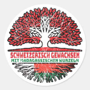 Sticker Rond Madagaskar Madagassisch Schweizer Schweiz Baum