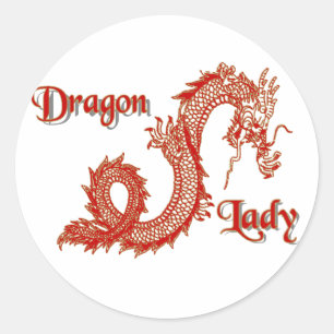 Sticker Rond Madame de dragon