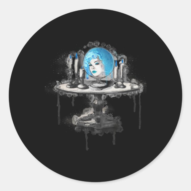 Sticker Rond Madame Fortune Teller (Devant)