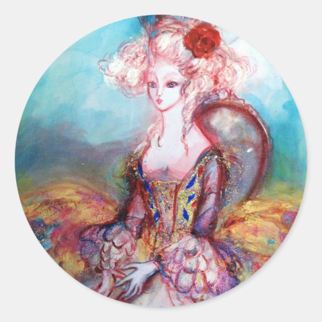 STICKER ROND MADAME POMPADOUR (Devant)