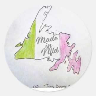 Sticker Rond Made in Newfoundland Sticker.