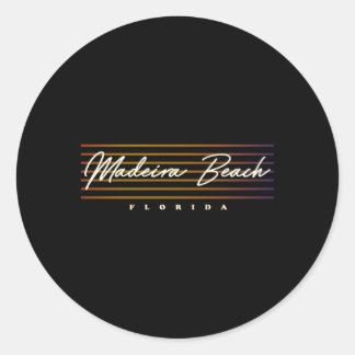 Sticker Rond Madeira Beach Style Floride