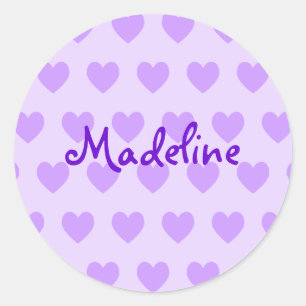 Sticker Rond Madeline en violet