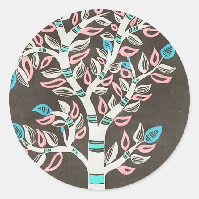 Sticker Rond Madhubani (Devant)