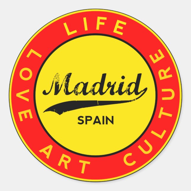 Sticker Rond Madrid (Devant)