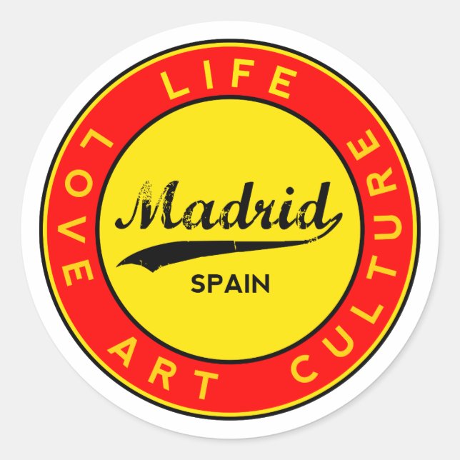 Sticker Rond Madrid (Devant)