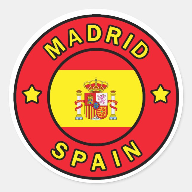 Sticker Rond Madrid Espagne (Devant)