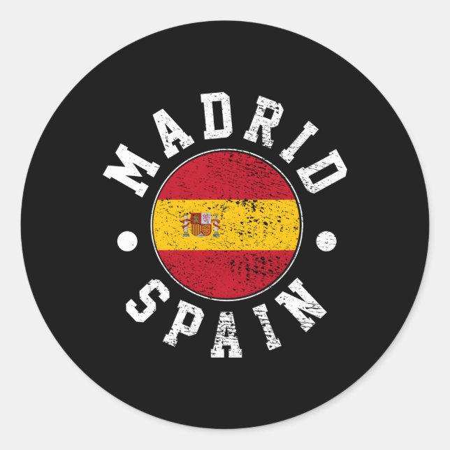 Sticker Rond Madrid Espagne (Devant)
