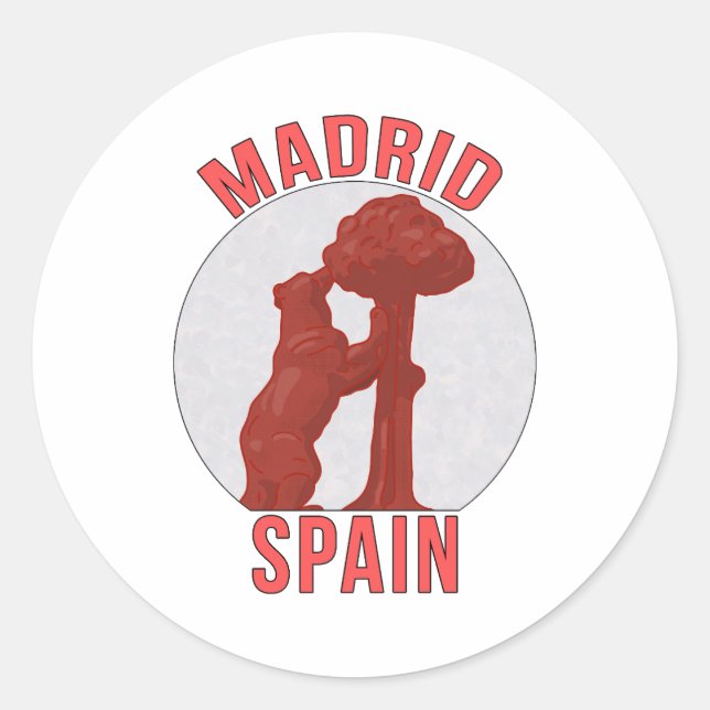 Sticker Rond Madrid Espagne (Devant)