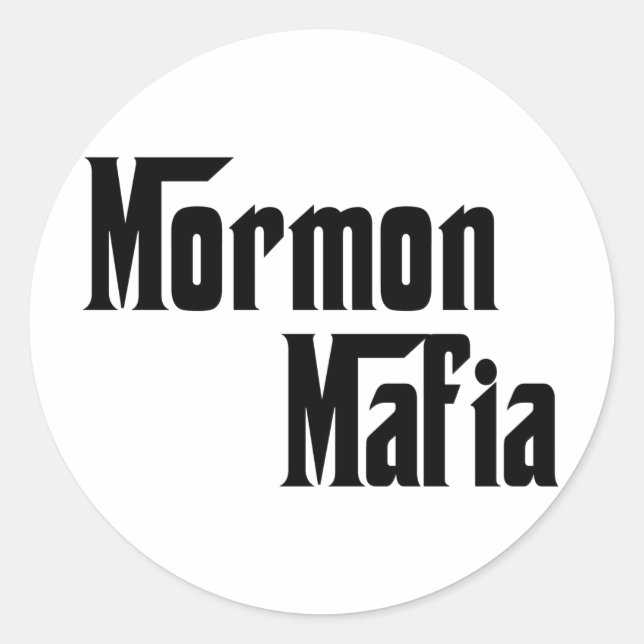 Sticker Rond Mafia mormon (Devant)