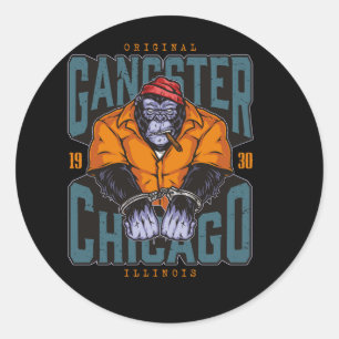 Sticker Rond mafia-vintage-coloré-design