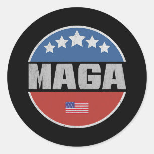 Sticker Rond Maga America First MAGA 