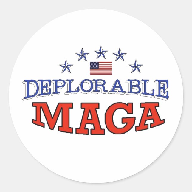 Sticker rond MAGA déplorable (Devant)