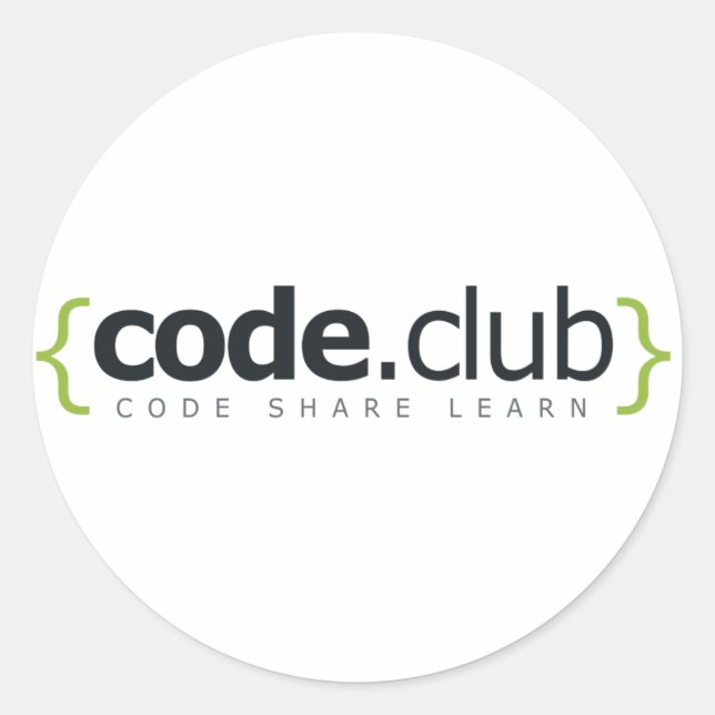 Sticker Rond Magasin Code Club (Devant)