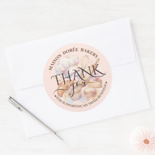 Sticker Rond Magasin de Boulangerie Pâtissier Dessert Sucreries
