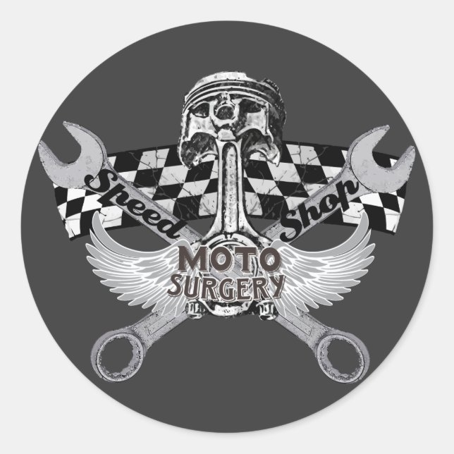 Sticker Rond Magasin de vitesse Moto (Devant)