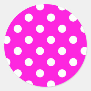 Sticker Rond Magenta pois #FF00DC