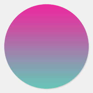 Sticker Rond Magenta Purple et Ombre Turquoise