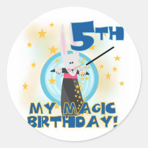 Sticker Rond Magic 5th Birthday Tshirts et cadeaux