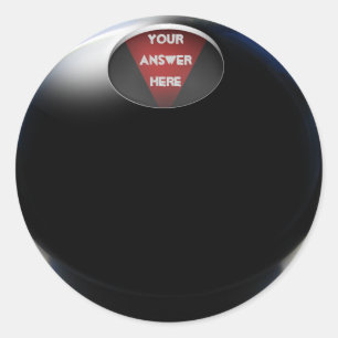 Sticker Rond Magic 8 Ball