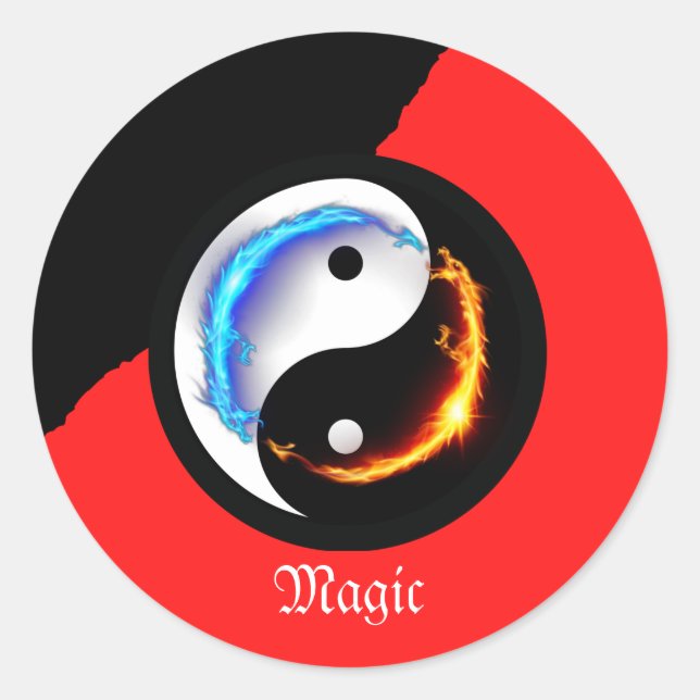 Sticker Rond Magic Dragon fantasy art (Devant)