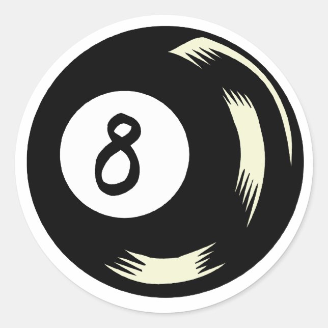 Sticker Rond Magic Huit Bal (Devant)