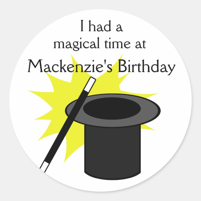 Sticker Rond Magic Me/ Casquette du magicien (Devant)