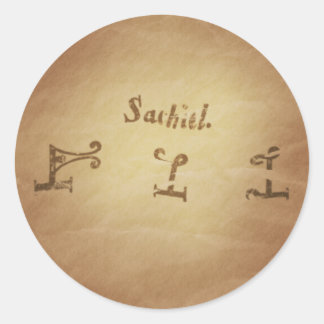 Sticker Rond Magic Seal Angel Sachiel Protection Magique Charme