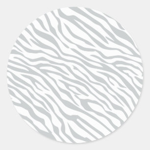 Sticker Rond Magic Zebra Stripes Click to Customize Grey Color