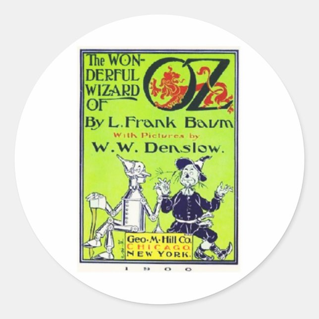 Sticker Rond Magicien d'Oz merveilleux (Devant)