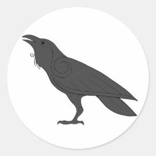 Sticker Rond Magick - Corbeau