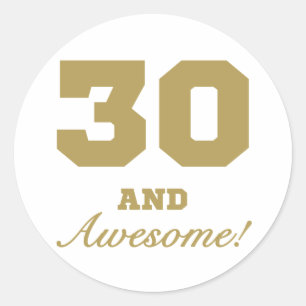 Sticker Rond Magnifique 30e anniversaire
