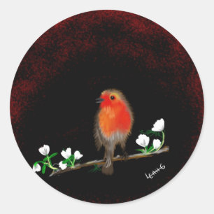 Sticker Rond Magnifique Red Robin cadeaux d'art originaux acces