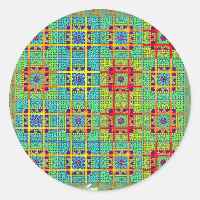Sticker Rond Magnifique Tribal sud-africain Tribal Print vecteu (Devant)