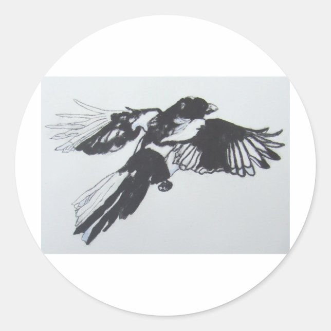 Sticker Rond Magpie (Devant)