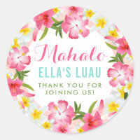 Mahalo Couronne Florale Rose Tropicale Luau