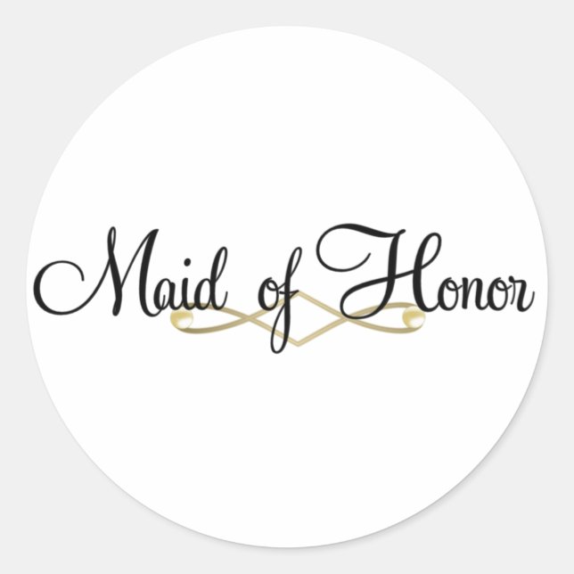Sticker Rond Maid Of Honor (Devant)